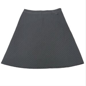 Intuitions Womens Skirt Pinstripe Black White Bow‎ Dillards Quiet Luxury Size 12
